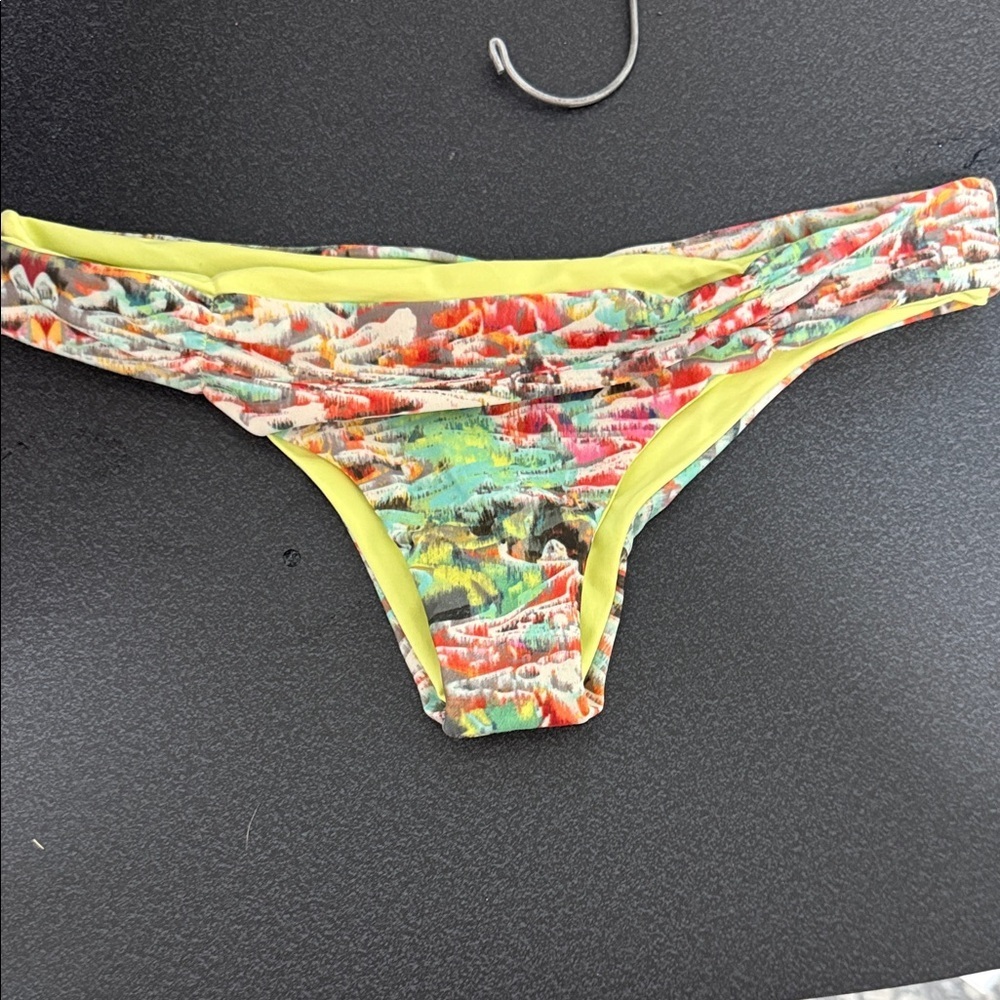 Volcom Multicolor Bikini Bottom with Yellow Accents